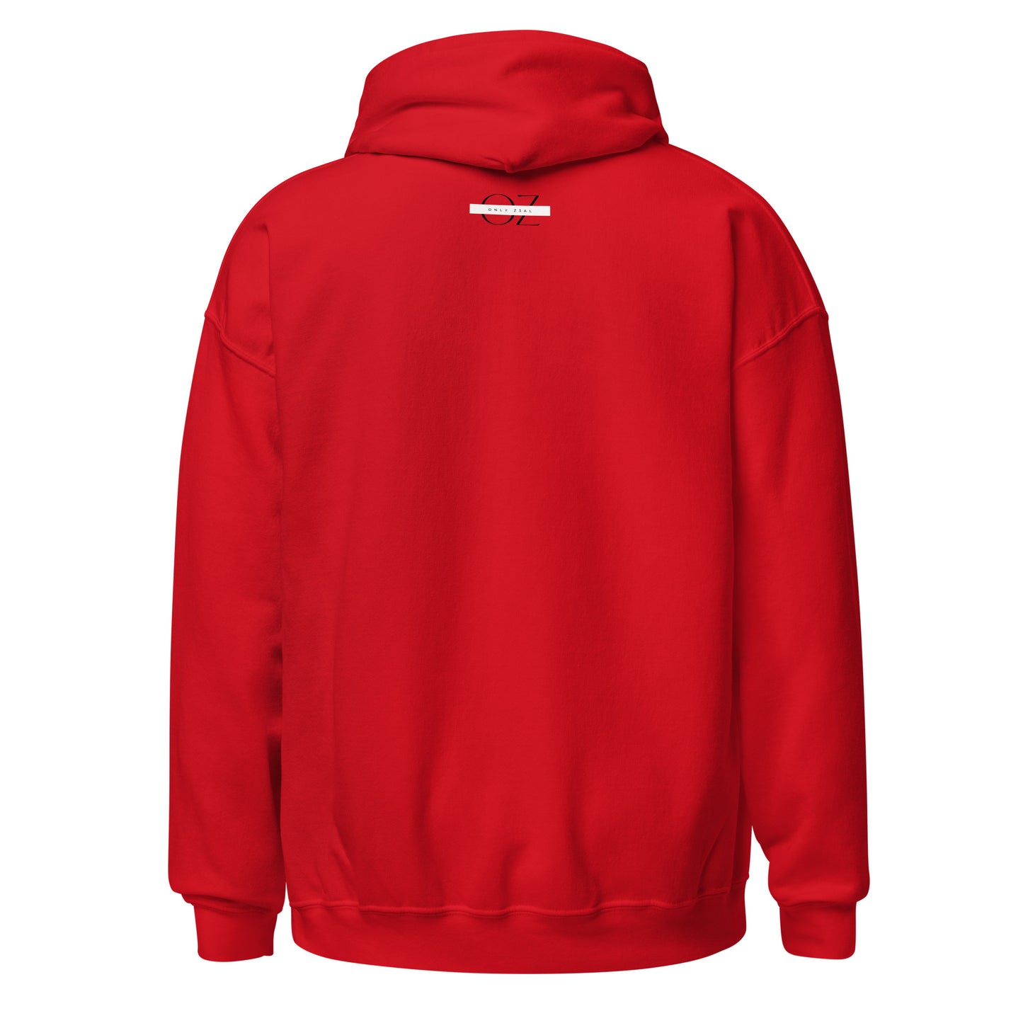 Red hoodie on a white background