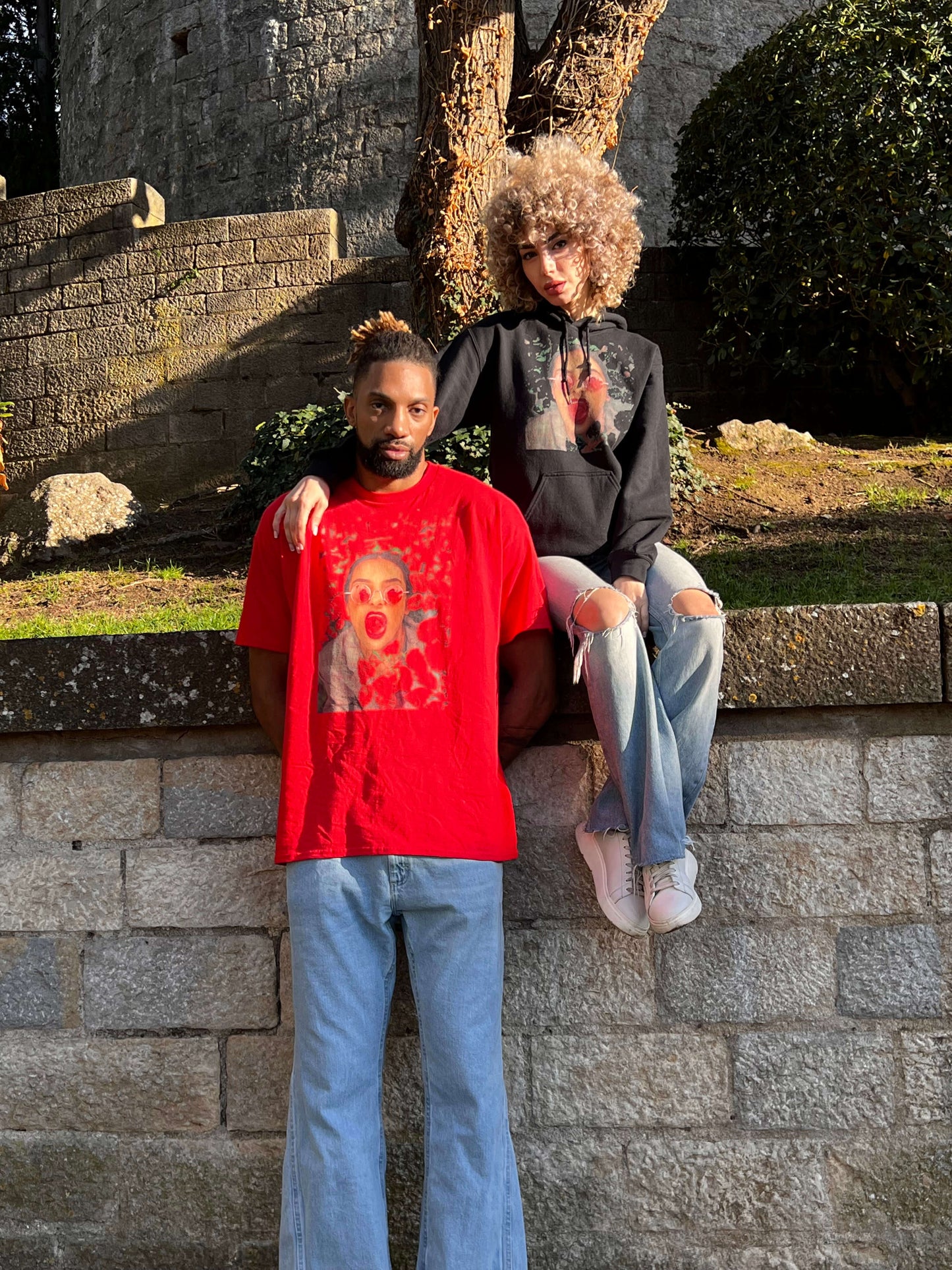 Khem Birch's Girlfriend SalomeSaliya.Khem Birch indulge in the luxurious feel of our 100% cotton heavyweight tee for men, designed to elevate your style with its structured silhouette. Its crisp edges and effortless fit make it a versatile addition to any layered streetwear ensemble. This trendy shirt is sure to make a statement.