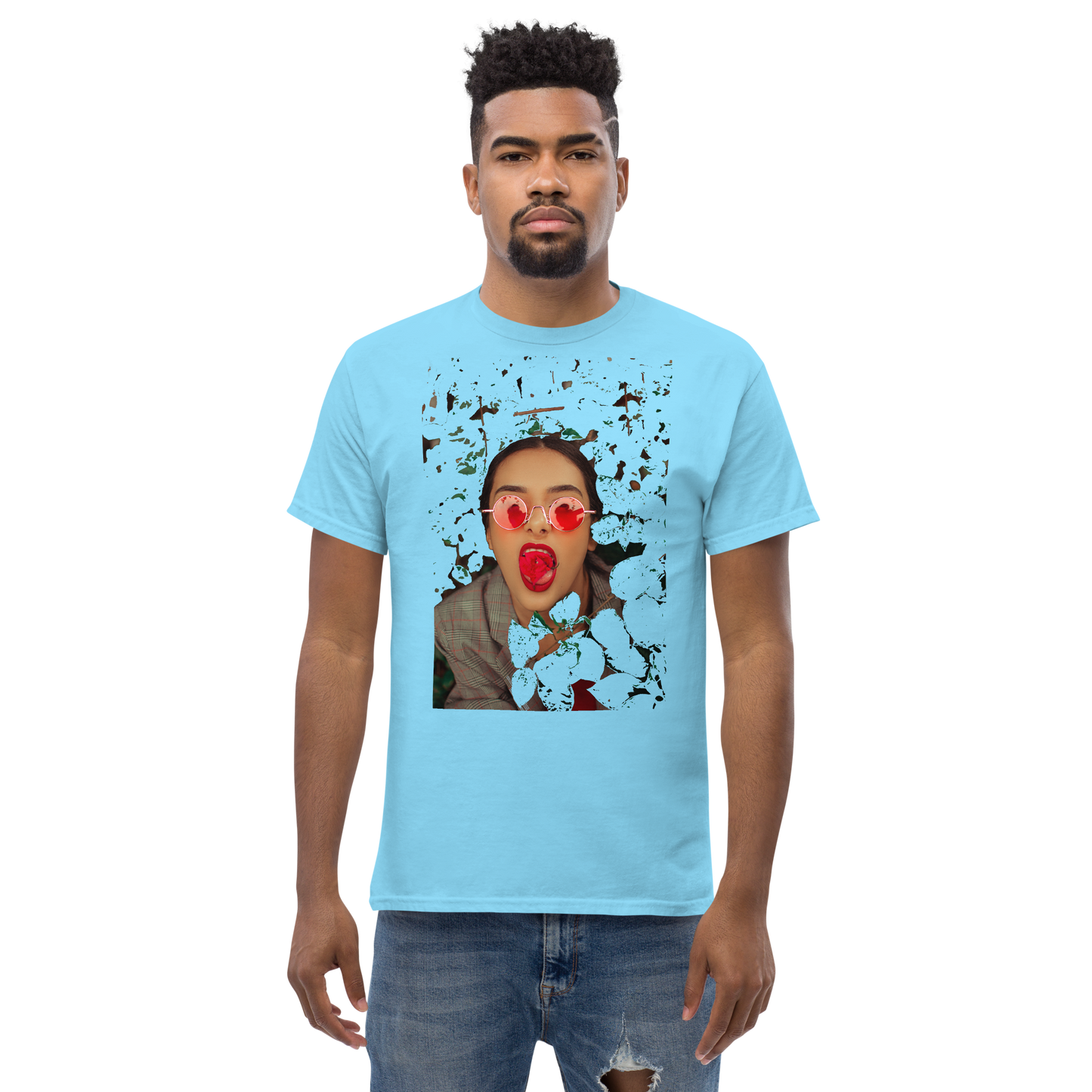 Red Heavyweight tshirt | Men's Woman Face T-Shirts | ONLYZ3AL