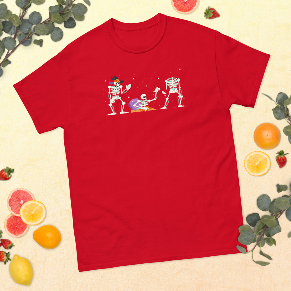 Red skeleton Cotton tee | Men's Heavyweight T-Shirt | ONLYZ3AL
