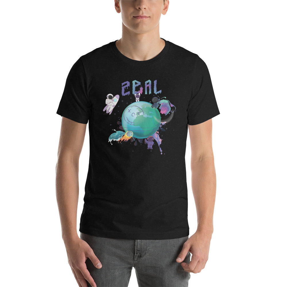 Black Short Sleeve Space | Ring spun cotton tee shirts men | ONLYZ3AL