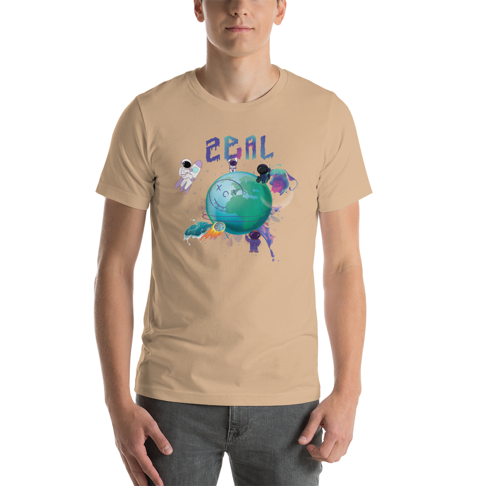 Tan Short Sleeve Space | Ring spun cotton tee shirts men | ONLYZ3AL