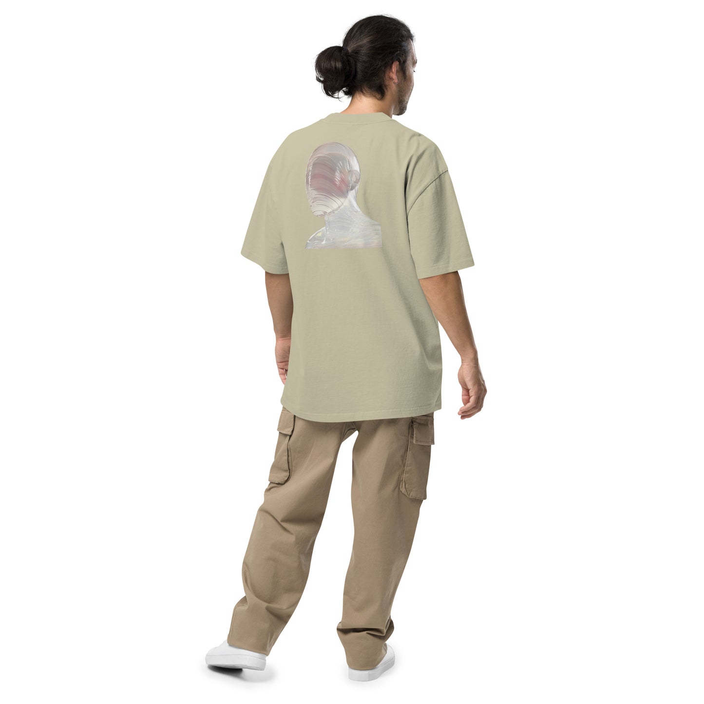 Faded Oversized Tee with Intriguing Woman Brain Graphic | ONLYZ3AL