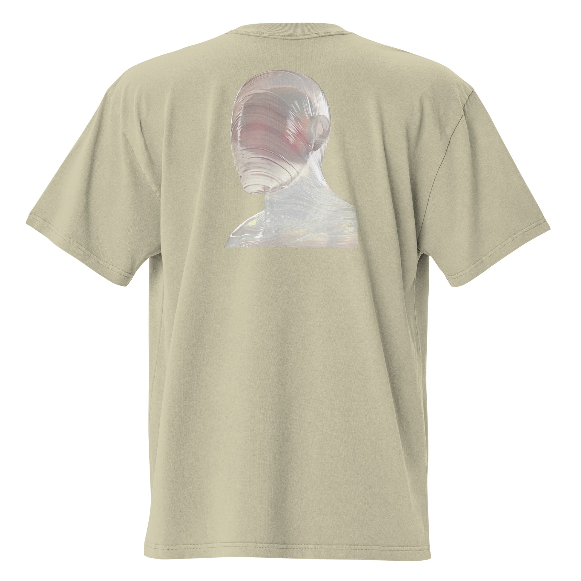 Faded Oversized Tee with Intriguing Woman Brain Graphic | ONLYZ3AL