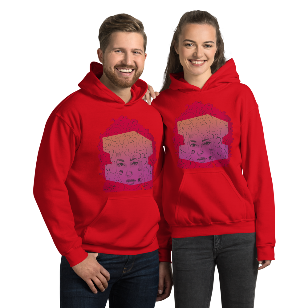 Unisex Brain Fog Women's Face Graphic Hoodie
