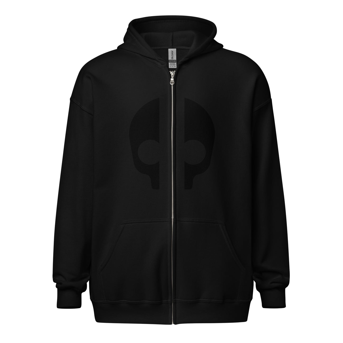 Stylish fleece hoodie featuring a metal zipper, front pockets, and drawstring hood in a rich, comfortable design