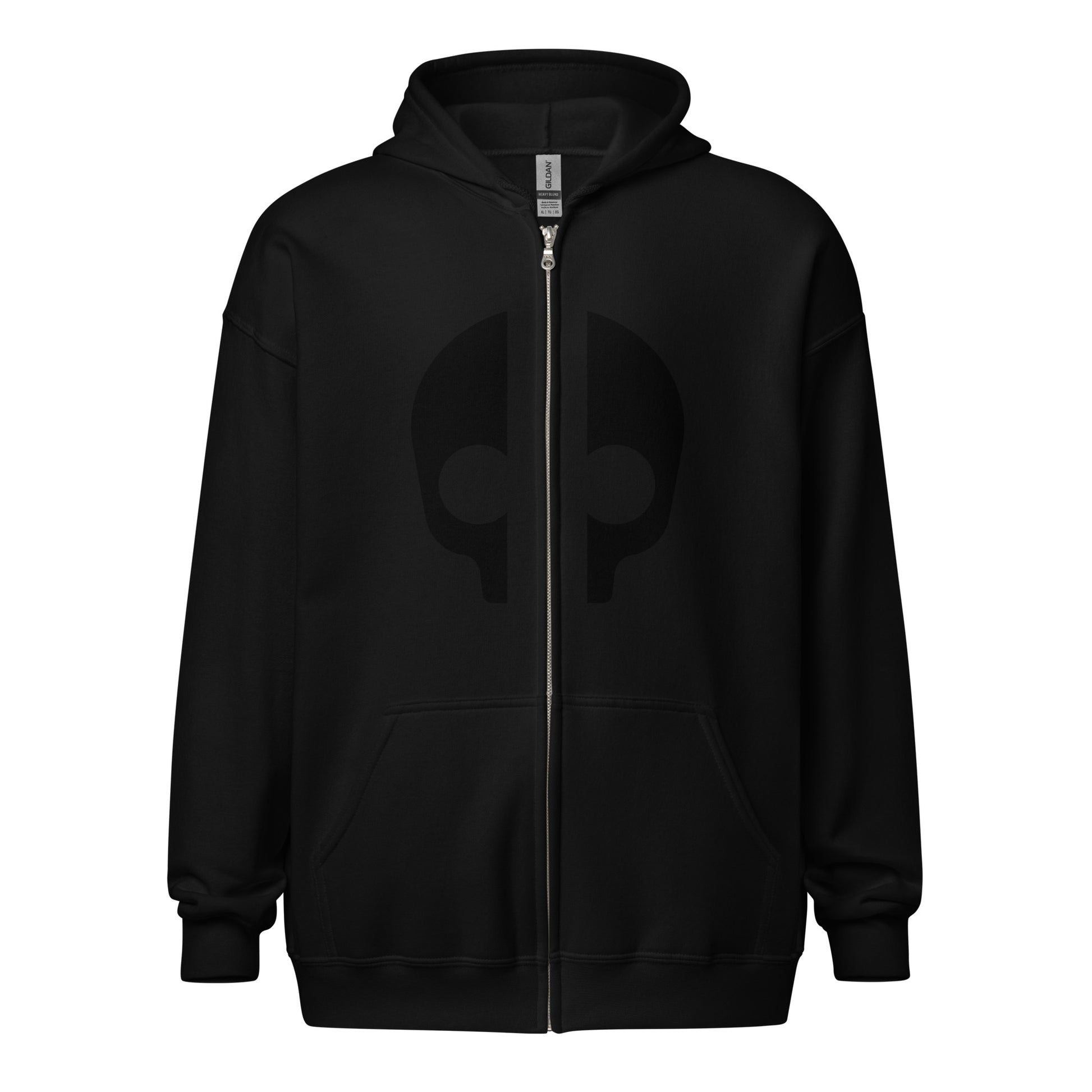 Stylish fleece hoodie featuring a metal zipper, front pockets, and drawstring hood in a rich, comfortable design