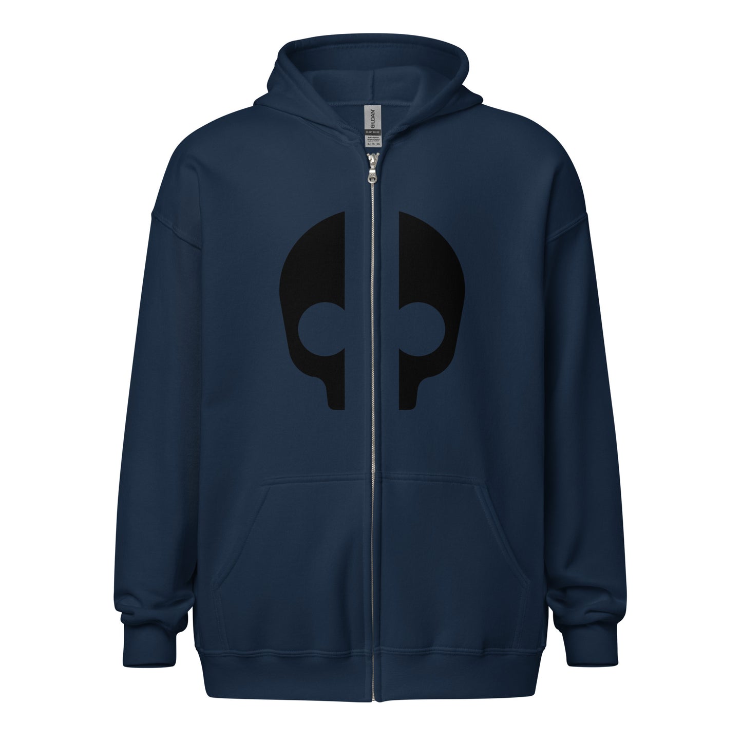 Stylish fleece hoodie featuring a metal zipper, front pockets, and drawstring hood in a rich, comfortable design