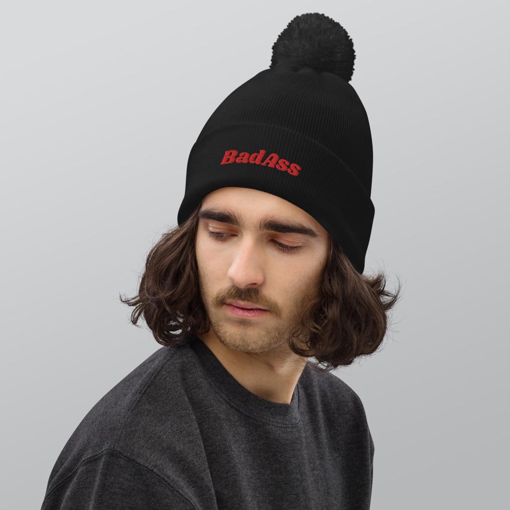 Pom pom beanie  Badass hats  Unisex beanie hat