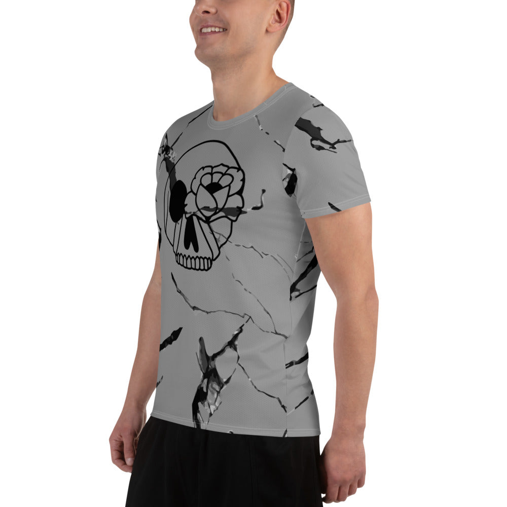 Skelton Skull Tee Shirt | Men's Grey Short Sleeve Shirts| ONLYZ3AL