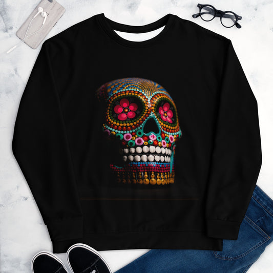 Colorful Skeleton Sweatshirt | Skull Rose Colorful Skeleton Sweater Unisex ONLYZ3AL