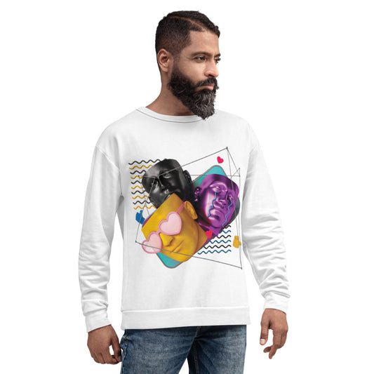 Abstract Mens Sweaters |  Social Media Human Sweatshirt | Mens Fleece Lined sweater 