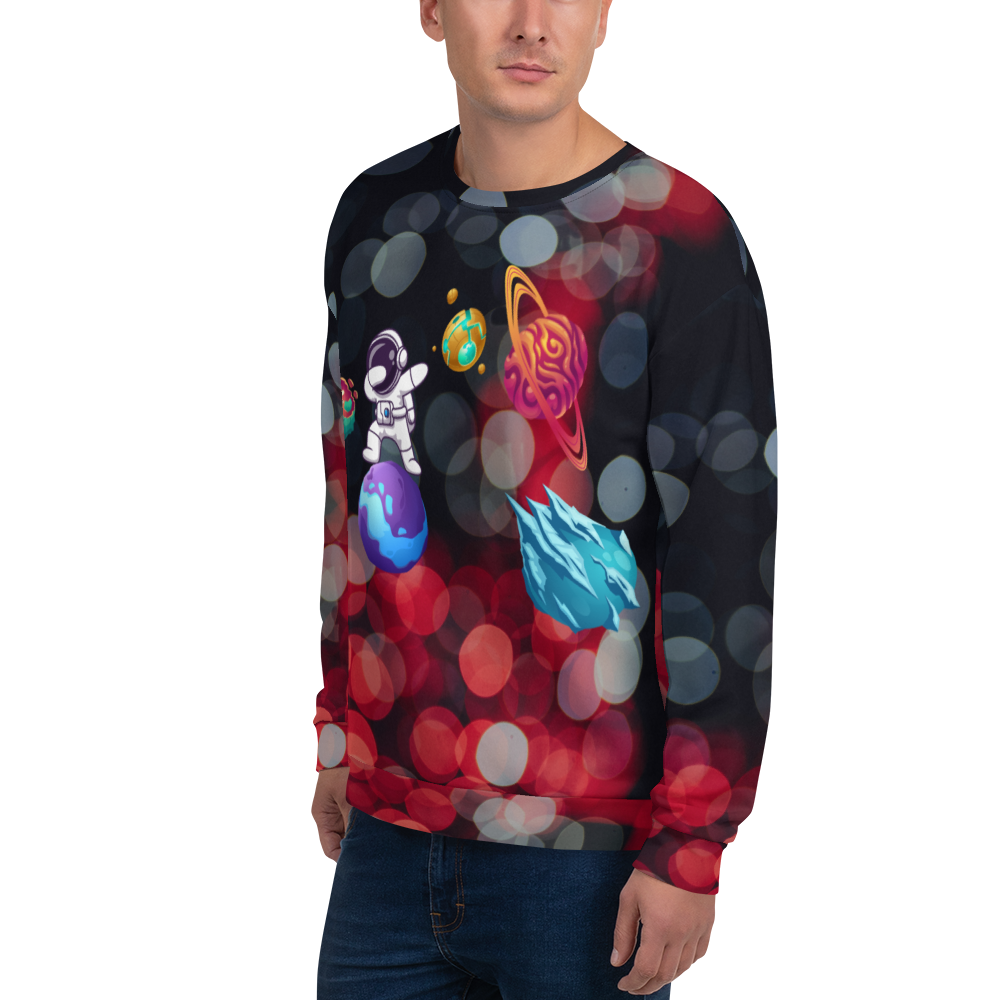 Black and Red Galaxy print sweater ONLYZ3AL