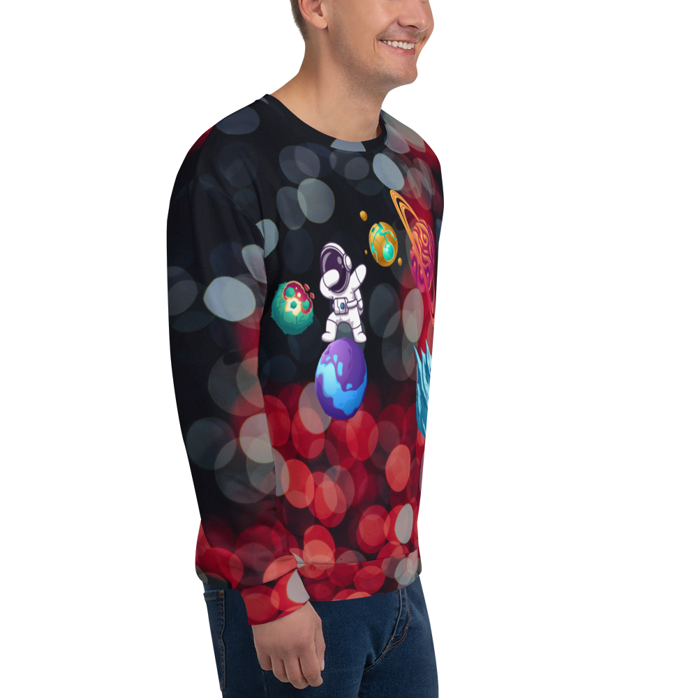 Black and Red Galaxy print sweater ONLYZ3AL