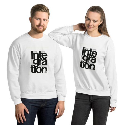Integration Sweatshirt | Classic fit white Unisex Sweater | ONLYZ3AL