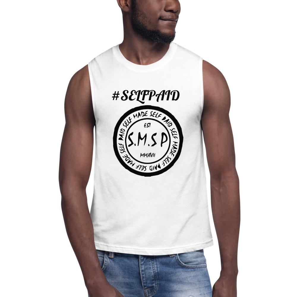 sleeveless  self paid tank,men-t shirt