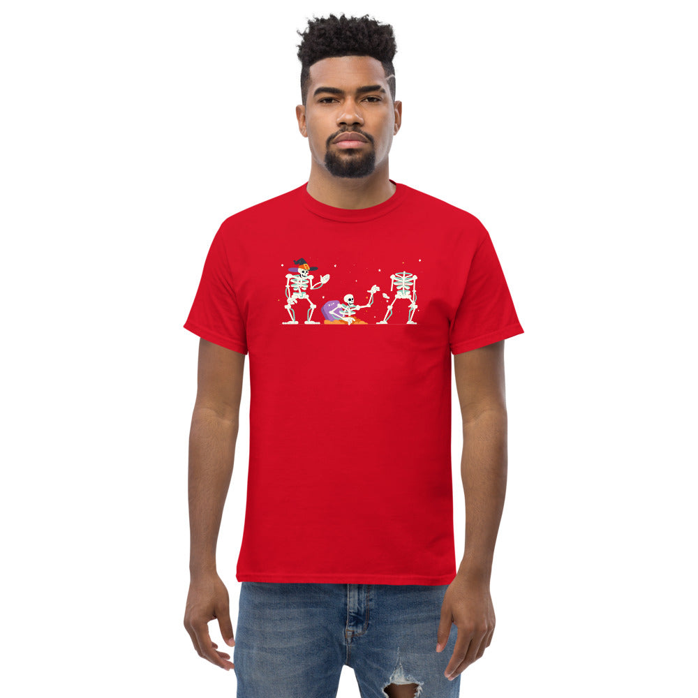 Red skeleton Cotton tee | Men's Heavyweight T-Shirt | ONLYZ3AL