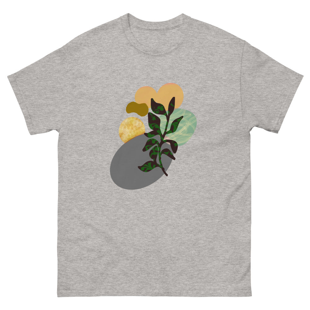 Minimalist Art tee | Minimal t shirt | men's abstract design shirt  | Sport grey cotton tee
