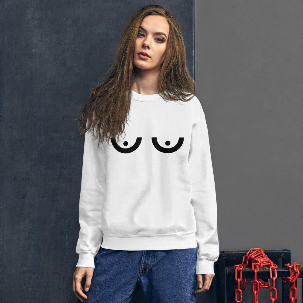 Long Sleeve Sweatshirt - Funny Boobs Sweatshirt | Saliya Fashion